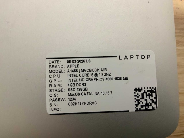 Apple macbook air a1466 laptop (6x) - afbeelding 2 van  12