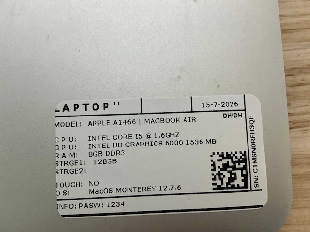 Apple macbook air a1466 laptop (6x) - afbeelding 2 van  12