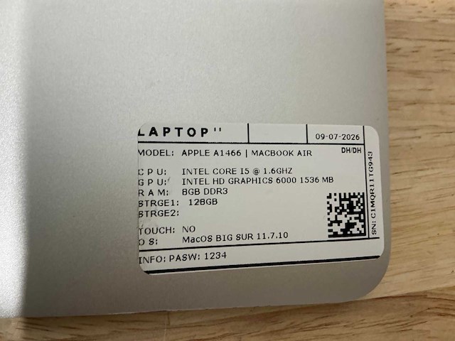 Apple macbook air a1466 laptop (6x) - afbeelding 4 van  12