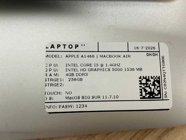 Apple macbook air a1466 laptop (6x) - afbeelding 2 van  12