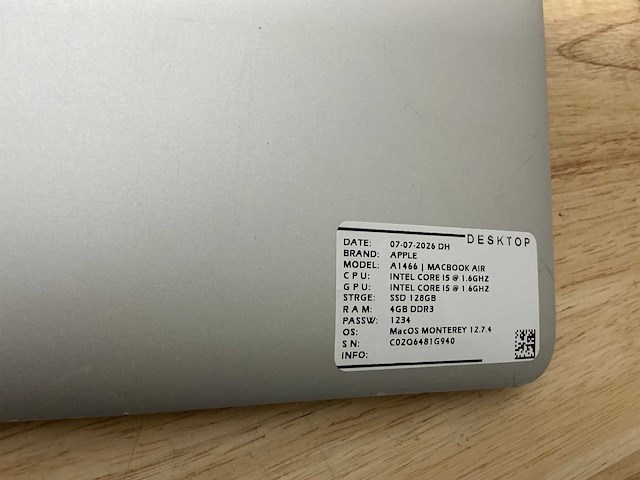 Apple macbook air a1466 laptop (6x) - afbeelding 11 van  12