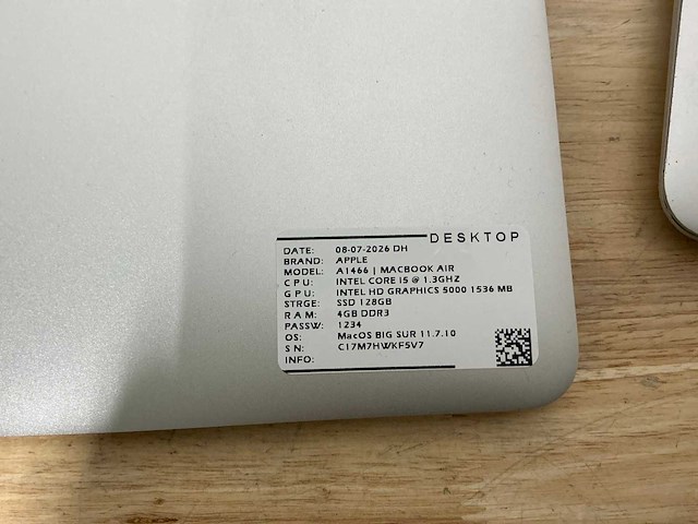 Apple macbook air a1466 laptop (6x) - afbeelding 12 van  12