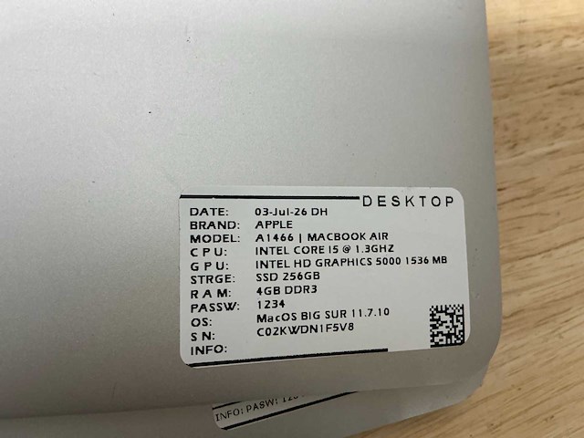 Apple macbook air a1466 laptop (6x) - afbeelding 2 van  9