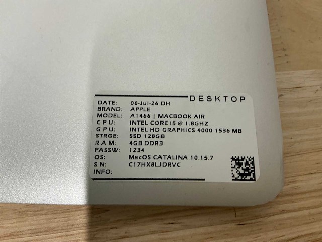 Apple macbook air a1466 laptop (6x) - afbeelding 7 van  9