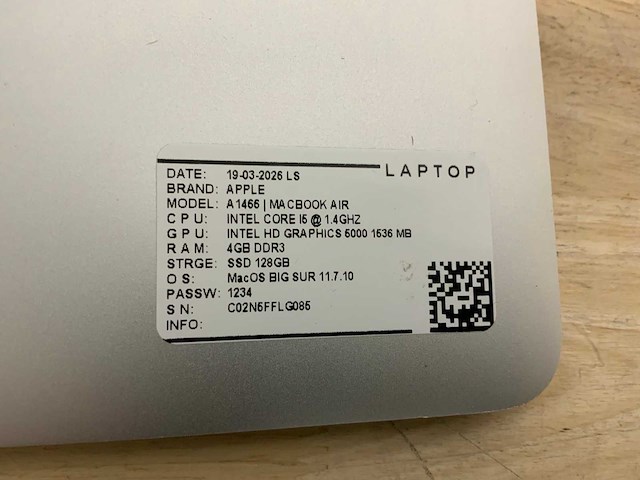 Apple macbook air a1466 laptop (6x) - afbeelding 5 van  13