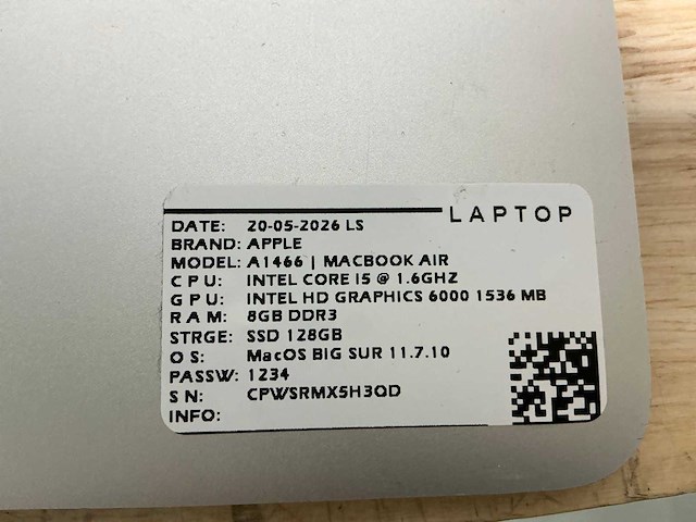 Apple macbook air a1466 laptop (8x) - afbeelding 2 van  12