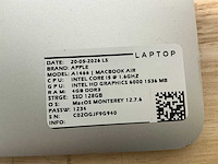 Apple macbook air a1466 laptop (8x) - afbeelding 3 van  12