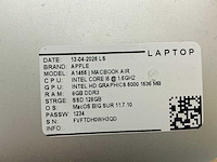 Apple macbook air a1466 laptop (8x) - afbeelding 12 van  12