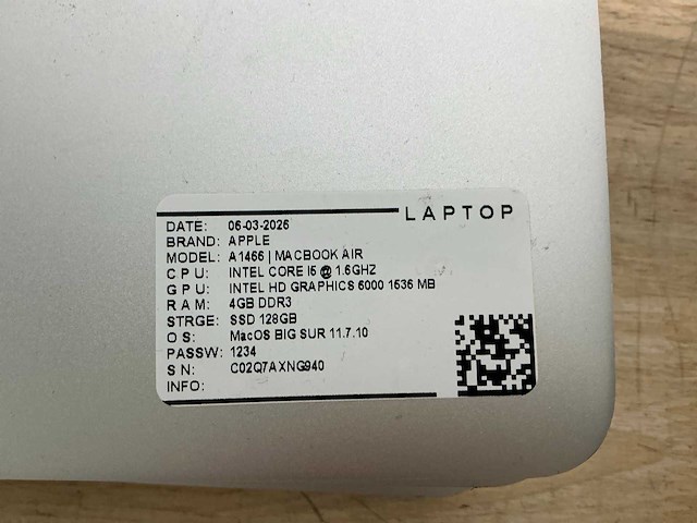Apple macbook air a1466 laptop (8x) - afbeelding 2 van  12
