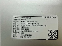 Apple macbook air a1466 laptop (8x) - afbeelding 4 van  12