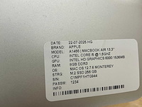 Apple macbook air a1466 laptop (8x) - afbeelding 2 van  13