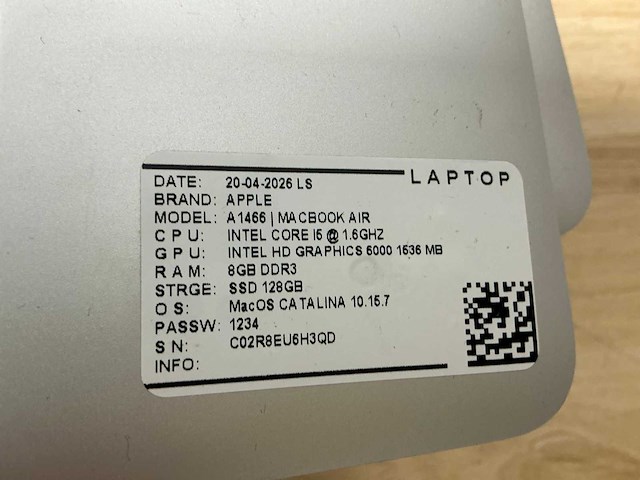 Apple macbook air a1466 laptop (8x) - afbeelding 5 van  13