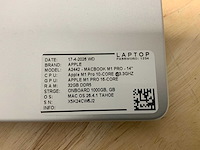 Apple macbook m1 pro a2442 laptop - afbeelding 5 van  5