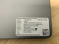 Apple macbook m1 pro a2485 laptop - afbeelding 7 van  8