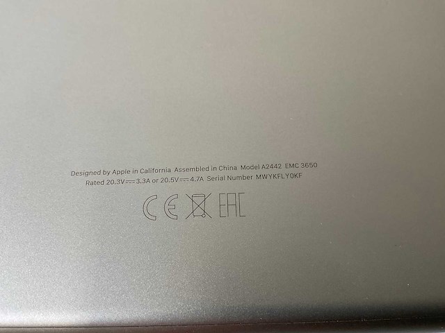 Apple macbook pro 14”, apple m1 pro, 16 gb ram, 512 gb nvme laptop - afbeelding 7 van  7