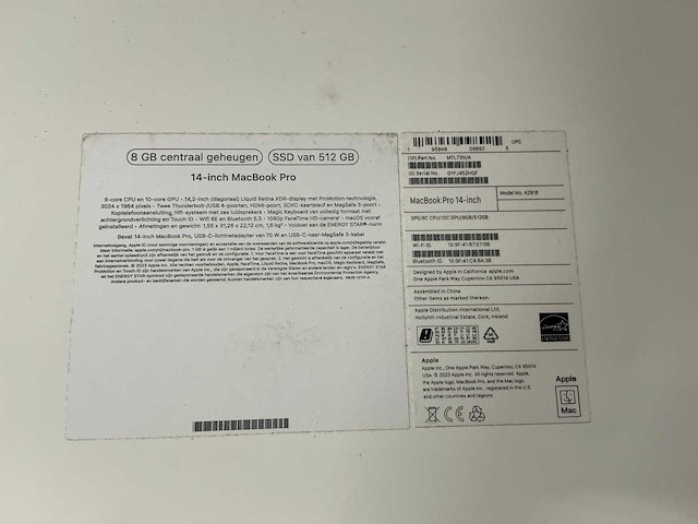 Apple macbook pro 14'' (m3, 2024) - afbeelding 8 van  8