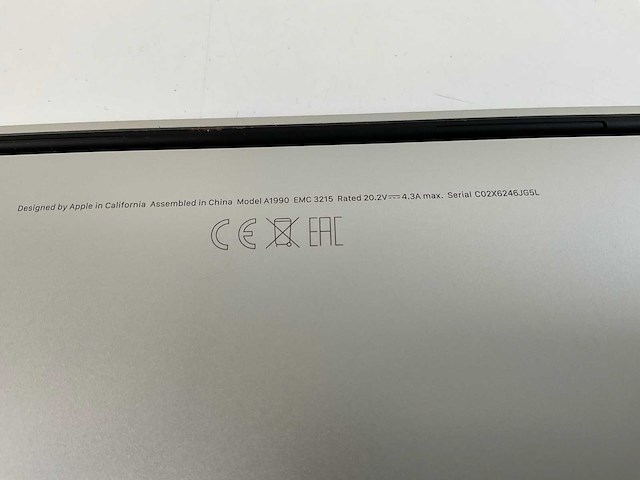 Apple macbook pro 15”, hexacore i7, 16 gb ram, 256 gb nvme, amd radeon pro 555x 4gb laptop - afbeelding 6 van  6