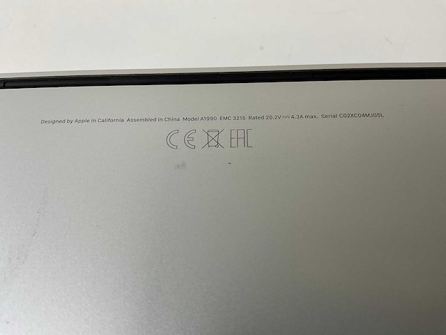 Apple macbook pro 15.4”, core(tm) i7 8th gen, 16 gb ram, 1 tb nvme, amd radeon pro 555x 4 gb laptop - afbeelding 7 van  7