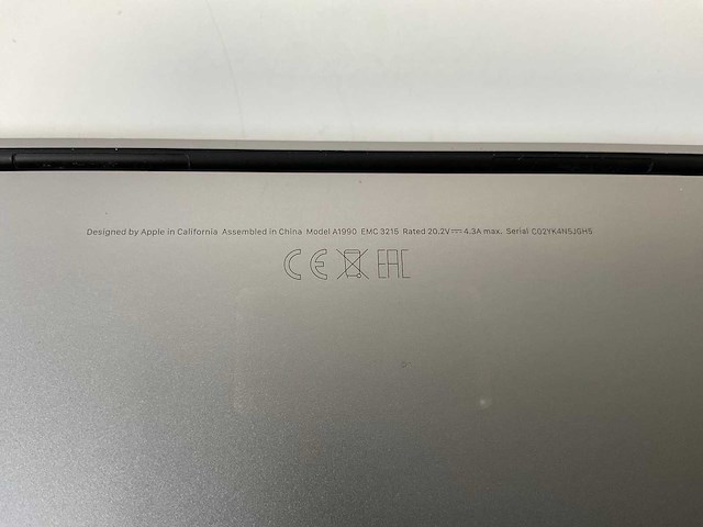 Apple macbook pro 15.4”, core(tm) i7 8th gen, 32 gb ram, 256 gb nvme, amd radeon pro 555x 4gb laptop - afbeelding 7 van  7