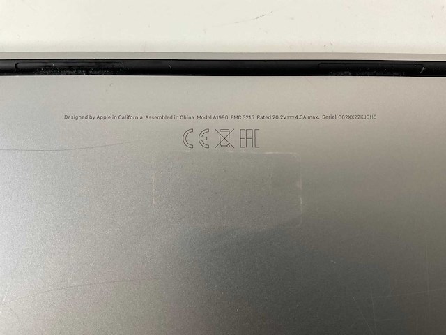 Apple macbook pro 15.4”, core(tm) i7 8th gen, 32 gb ram, 256 gb nvme laptop - afbeelding 7 van  7