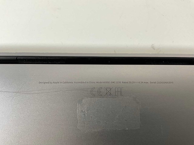 Apple macbook pro 15.4”, core(tm) i7 8th gen, 32 gb ram, 256 gb nvme laptop - afbeelding 7 van  7