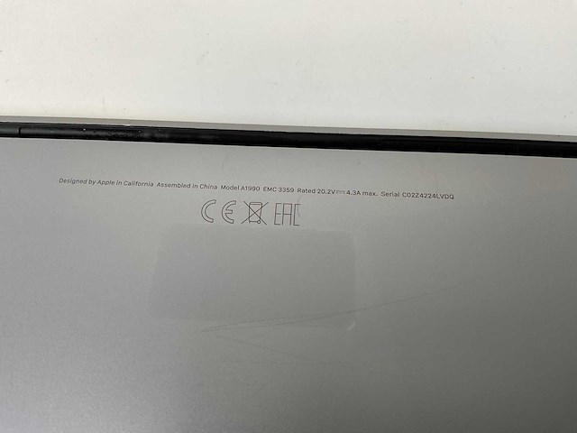 Apple macbook pro 15.4”, core(tm) i7 9th gen, 32 gb ram, 251 gb nvme, amd radeon pro 555x 4 gb laptop - afbeelding 7 van  7