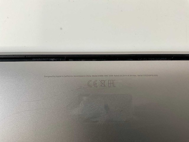 Apple macbook pro 15.4”, core(tm) i7 9th gen, 32 gb ram, 256 gb nvme laptop - afbeelding 7 van  7