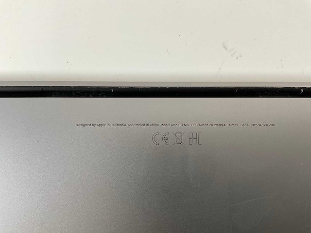 Apple macbook pro 15.4”, core(tm) i7 9th gen, 32 gb ram, 256 gb nvme laptop - afbeelding 7 van  7