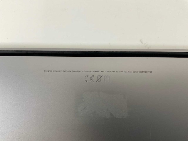 Apple macbook pro 15.4”, core(tm) i7 9th gen, 32 gb ram, 256 gb nvme laptop - afbeelding 7 van  7