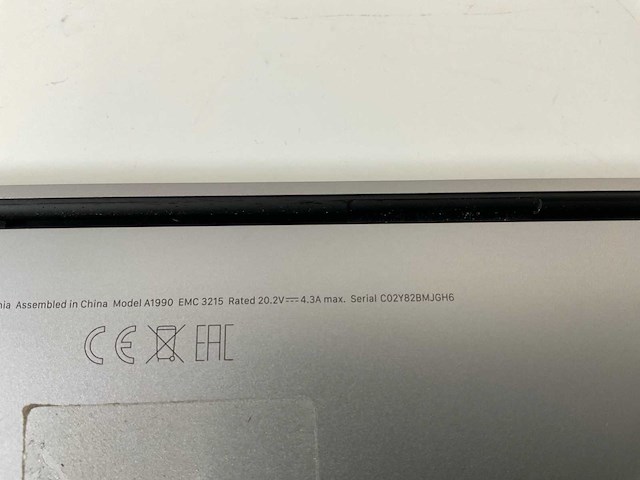 Apple macbook pro 15.4”, core(tm) i9 8th gen, 32 gb ram, 500 gb nvme laptop - afbeelding 7 van  7