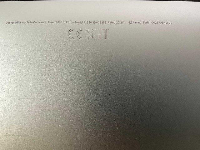 Apple macbook pro 15.4“ core(tm) i9 9th gen, 32 gb ram, 1 tb nvme, amd radeon pro vega 20 4 gb laptop - afbeelding 7 van  7
