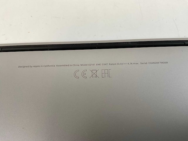 Apple macbook pro 15,5”, hexacore i7, 16 gb ram, 512 gb nvme, amd radeon pro 5300m 4gb laptop - afbeelding 8 van  8