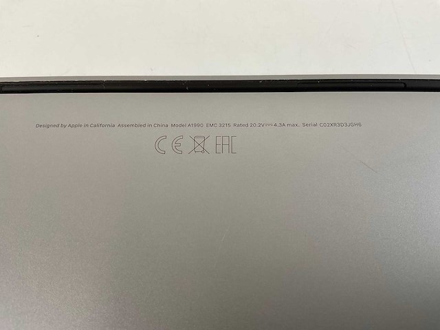 Apple macbook pro 15,5”, hexacore i7, 16 gb ram, 512 gb nvme, amd radeon pro 555x 4gb laptop - afbeelding 7 van  8
