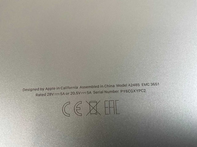 Apple macbook pro 16”, apple m1 pro, 16 gb ram, 512 gb nvme laptop - afbeelding 4 van  4