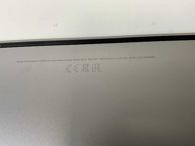 Apple macbook pro 16”, core(tm) i7 9th gen, 16 gb ram, 1 tb nvme amd radeon rx pro 5500m 4gb laptop - afbeelding 7 van  7