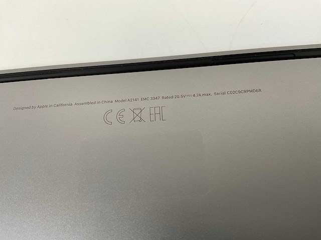 Apple macbook pro 16”, core(tm) i7 9th gen, 16 gb ram, 500 gb nvme, amd radeon pro 5300m 4gb laptop - afbeelding 3 van  3