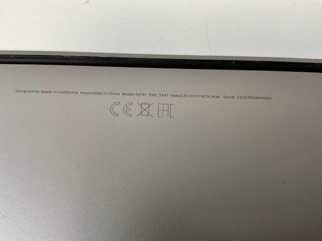 Apple macbook pro 16”, core(tm) i7 9th gen, 16 gb ram, 500 gb nvme, amd radeon rx pro 5500m 4 gb laptop - afbeelding 7 van  7