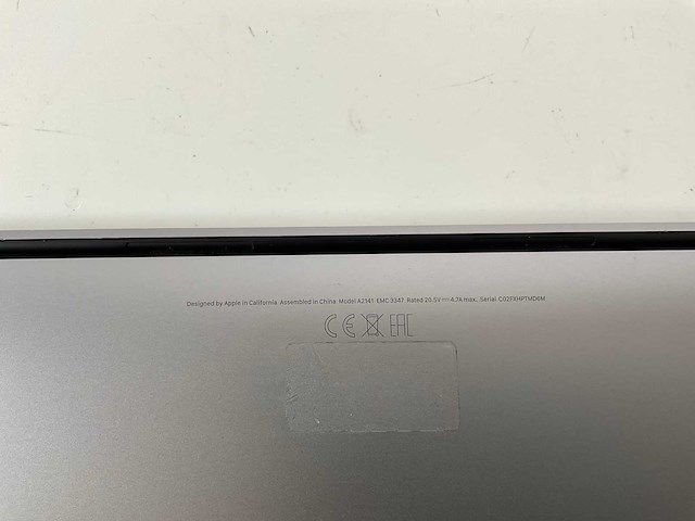 Apple macbook pro 16”, core(tm) i7 9th gen, 16 gb ram, 512 gb nvme, amd radeon pro 5300m 4 gb laptop - afbeelding 7 van  7