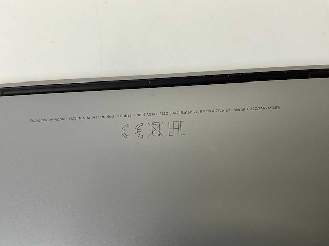 Apple macbook pro 16”, core(tm) i7 9th gen, 16 gb ram, 512 gb nvme, amd radeon pro 5300m 4gb laptop - afbeelding 6 van  7