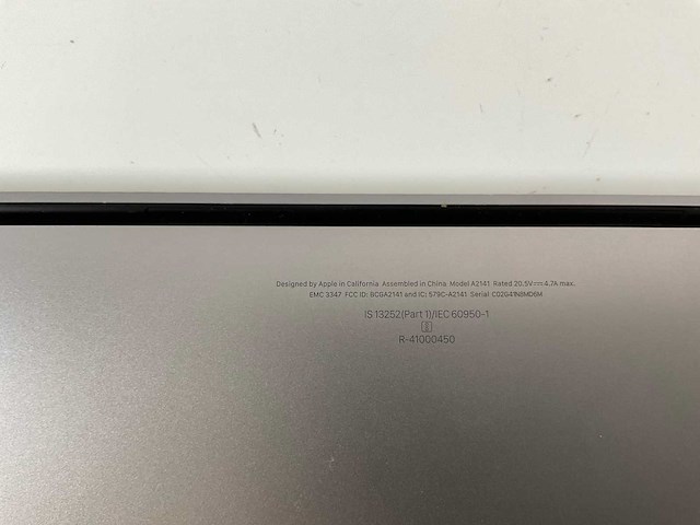 Apple macbook pro 16”, core(tm) i7 9th gen, 16 gb ram, 512 gb nvme laptop - afbeelding 7 van  7
