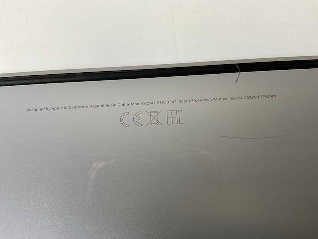 Apple macbook pro 16”, core(tm) i9 9th gen, 16 gb ram, 1 tb nvme amd radeon rx pro 5500m 4gb laptop - afbeelding 7 van  8