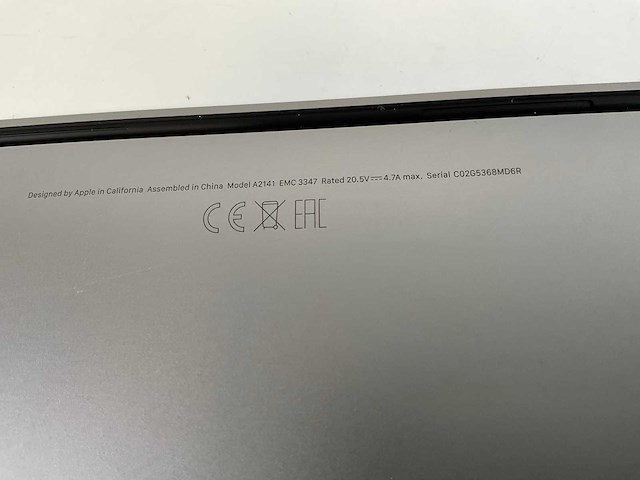 Apple macbook pro 16”, hexacore i7, 16 gb ram, 512 gb nvme, amd radeon pro 5300m 4gb laptop - afbeelding 7 van  7