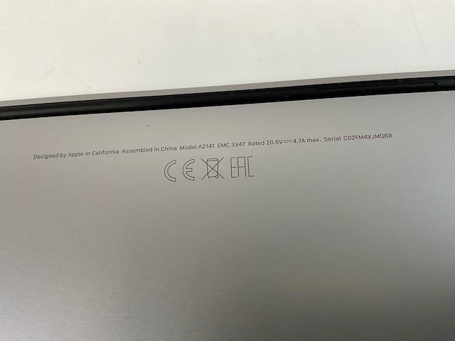 Apple macbook pro 16”, hexacore i7, 16 gb ram, 512 gb nvme, amd radeon pro 5300m 4gb laptop - afbeelding 7 van  7