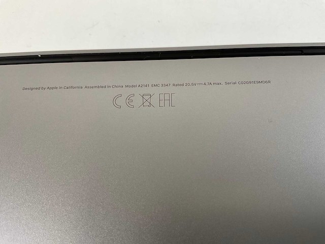 Apple macbook pro 16”, hexacore i7, 16 gb ram, 512 gb nvme, amd radeon pro 5300m 4gb laptop - afbeelding 7 van  7