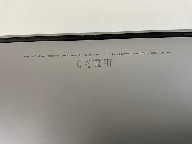 Apple macbook pro 16”, hexacore i7, 16 gb ram, 512 gb nvme, amd radeon pro 5300m 4gb laptop - afbeelding 7 van  7