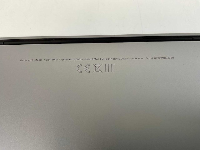 Apple macbook pro 16”, hexacore i7, 16 gb ram, 512 gb nvme, amd radeon pro 5300m 4gb laptop - afbeelding 7 van  7