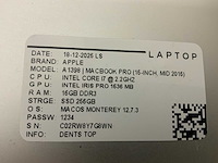 Apple macbook pro a1398(i7) laptop (2x) - afbeelding 6 van  7