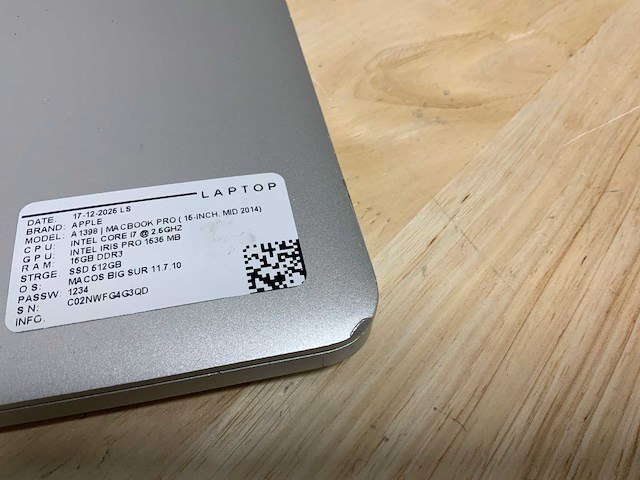 Apple macbook pro a1398(i7) laptop (2x) - afbeelding 7 van  7