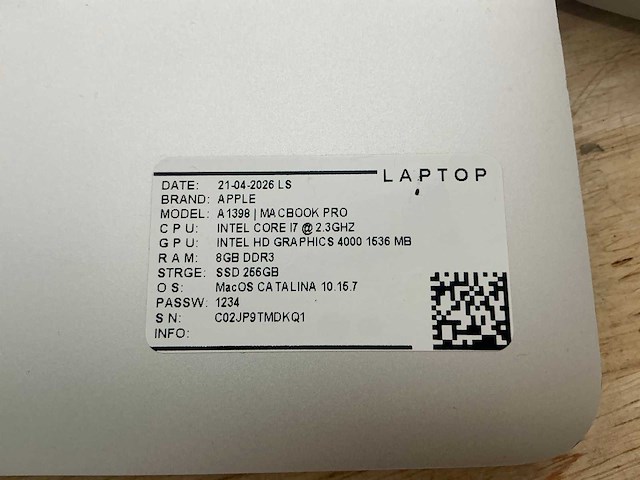 Apple macbook pro a1398(i7) laptop (2x) - afbeelding 7 van  7
