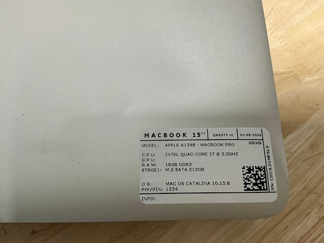Apple macbook pro a1398(i7) laptop (3x) - afbeelding 4 van  6